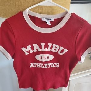 RSQ Malibu Women's Ringer Tee Large